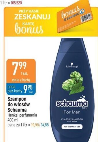 E.Leclerc Szampon do włosów schauma for men oferta