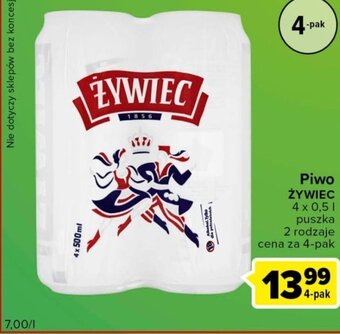 Carrefour Express Żywiec piwo 4x0,5l oferta