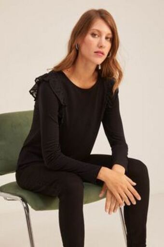 Plumetis flounced t-shirt