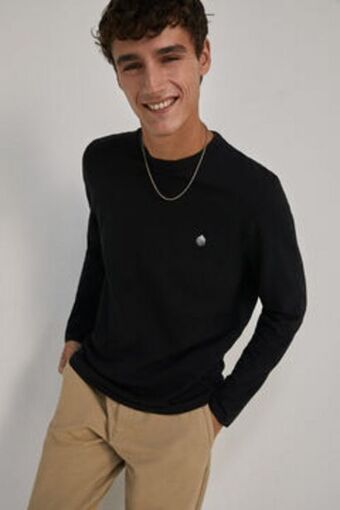 Springfield Long-sleeved piqué t-shirt oferta