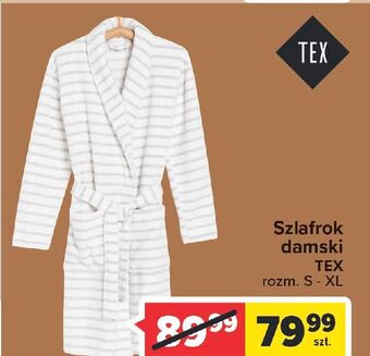Carrefour Szlafrok damski s-xl tex oferta