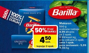 Carrefour Makaron spaghetti no 5 barilla oferta
