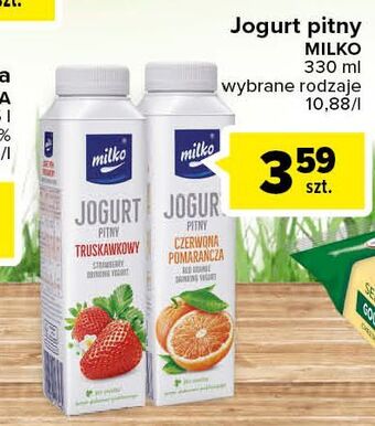 Jogurt czerwona pomarańcza milko