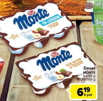 Carrefour Deser 30% mniej cukrów zott monte oferta