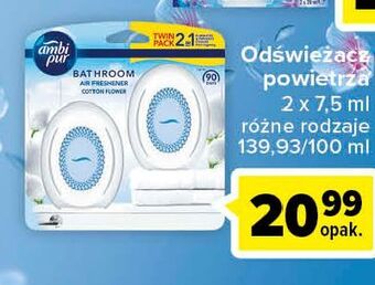 Carrefour Odświeżacz powietrza cotton flower ambi pur bathroom oferta