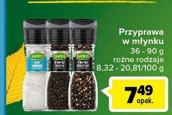 Pieprz czarny ziarnisty - młynek kamis specialite