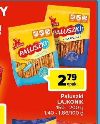Carrefour Paluszki słone lajkonik oferta