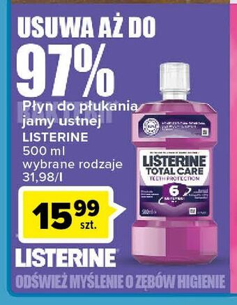 Carrefour Płyn do płukania ust 6w1 listerine total care oferta