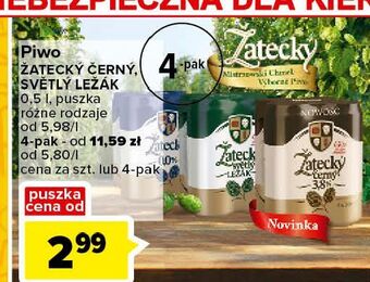 Carrefour Piwo zatecky svetly lezak oferta