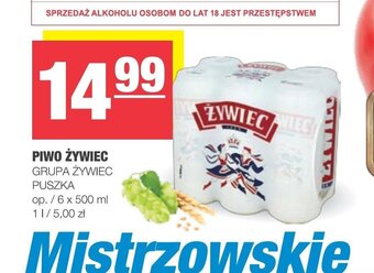Spar Piwo Żywiec 6x500ml oferta