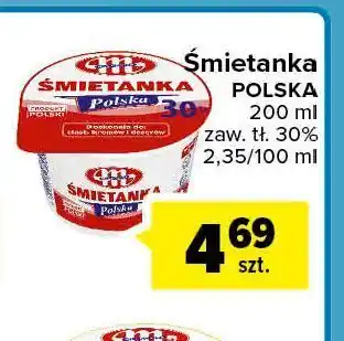 Carrefour Śmietana polska 30 % mlekovita oferta