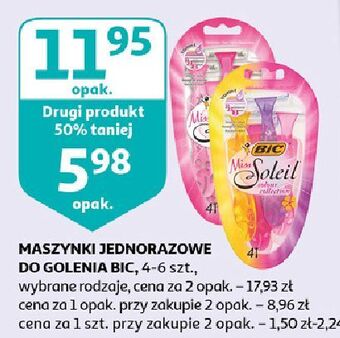 Auchan Maszynka do golenia pink bic miss soleil oferta