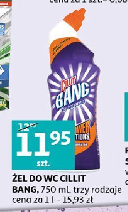 Auchan Żel do wc kamień i rdza cillit bang 10x power actions oferta