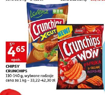 Auchan Chipsy paprika & cream crunchips wow oferta