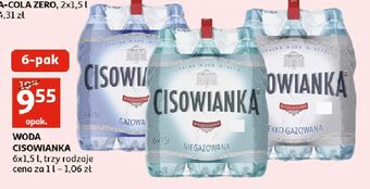 Auchan Woda lekko gazowana cisowianka oferta