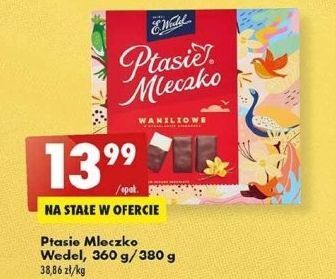 Biedronka Ptasie mleczko waniliowe e. wedel mleczko oferta