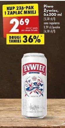 Biedronka Piwo żywiec jasne pełne oferta