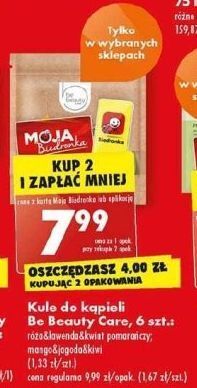 Biedronka Kule do kąpieli róża i lawenda be beauty care oferta