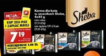 Biedronka Karma dla kota smaki rybne sheba selection in sauce oferta