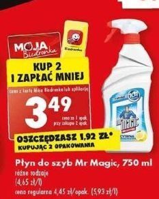 Biedronka Płyn do szyb cytryna mr magic oferta