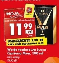 Biedronka Woda toaletowa lucca cipriano gold driver oferta
