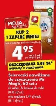 Biedronka Ściereczki nawilżane do czyszczenia kuchni mr magic oferta