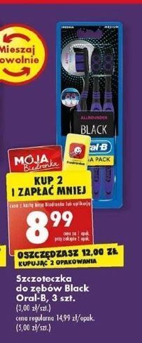 Biedronka Szczoteczka do zębów black medium oral-b allrounder oferta