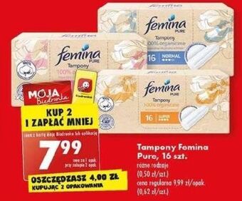 Biedronka Tampony normal femina pure oferta