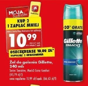 Biedronka Żel do golenia sensitive gillette series oferta