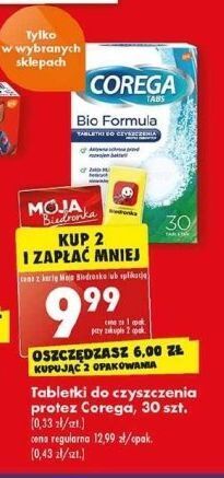 Biedronka Tabletki do czyszczenia protez bio formula corega tabs oferta