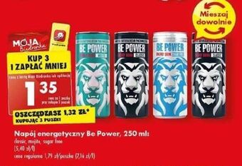 Biedronka Napój energetyczny sugar free be power oferta