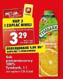 Biedronka Sok pomarańczowy tymbark 1936 oferta