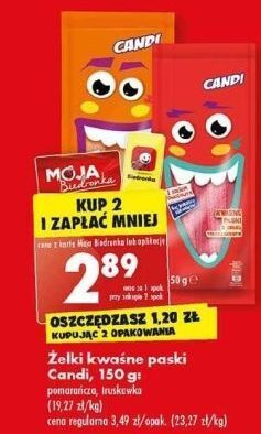 Biedronka Żelki paski tutti frutti candi (biedronka) oferta