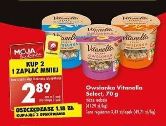 Biedronka Owsianka mango-truskawka vitanella oferta