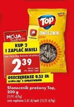 Biedronka Słonecznik prażony top oferta