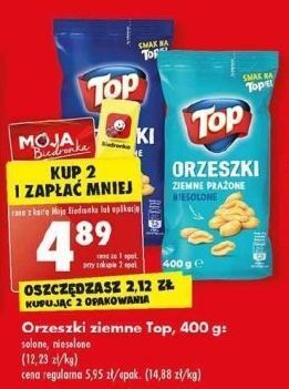 Biedronka Orzeszki prażone niesolone top akardo oferta