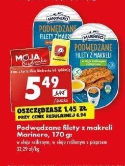 Biedronka Podwędzane filety z makreli oleju roślinnym pieprzem marinero oferta