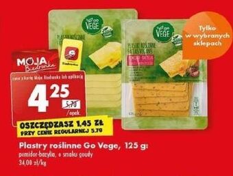 Biedronka Plastry roślinne o smaku pomidora i bazylii govege oferta