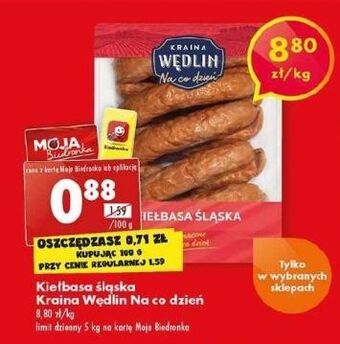 Biedronka Kiełbasa śląska kraina wędlin oferta