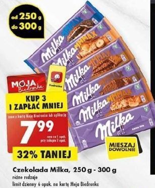 Biedronka Czekolada whole hazelnuts milka mmmax oferta