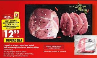 Biedronka Łopatka wieprzowa bez kości kraina mięs oferta