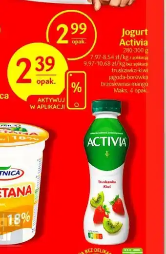 Delikatesy Centrum Jogurt Activia 280-300g oferta