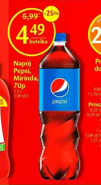 Delikatesy Centrum Napój Pepsi, Mirinda, 7Up 2x1,5l oferta