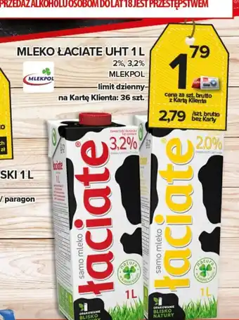 Topaz Mleko Łaciate świeże 3,2% lub 2% 1l oferta