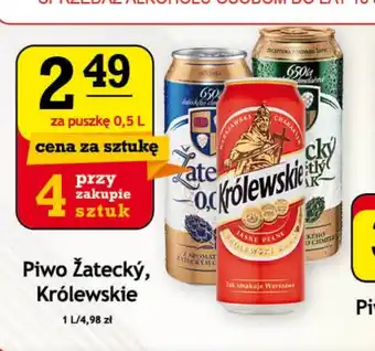 Gram Market Piwo Zatecky Svetly Lezak, Królewskie 500ml oferta