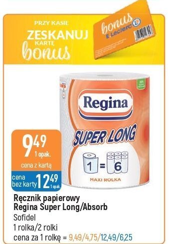 E.Leclerc Recznik papierowy regina super long oferta