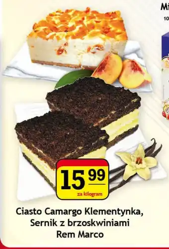 Gram Market Ciasto Camargo Klementynka, Sernik z brzoskwiniami 1kg oferta