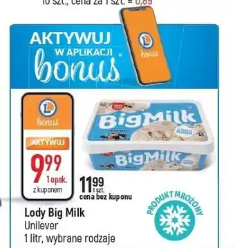 E.Leclerc Lody bakalia algida big milk oferta
