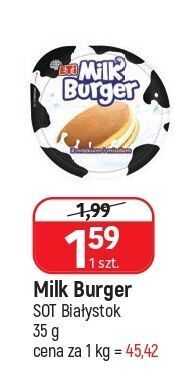 E.Leclerc Baton z mlekiem i miodem eti milk burger oferta