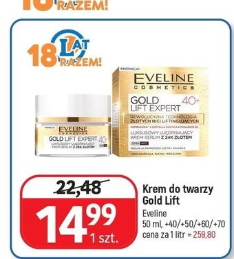 E.Leclerc Krem do twarzy noc 70+ eveline gold lift expert oferta
